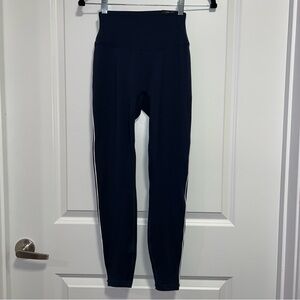 Gilly Hicks Navy Boost Leggings White Stripe Small NWT Activewear